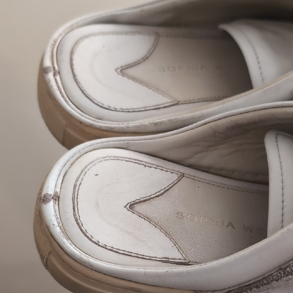 Sophia Webster Leather White Flowers Slip-on Sneakers - Picture 9 of 11